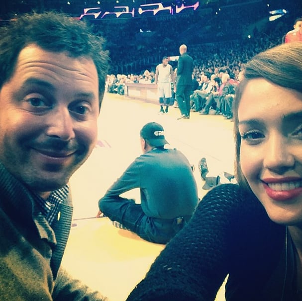 Jessica Alba showed how to wear a subtle lip stain while sitting courtside at the Lakers game.
Source: Instagram user jessicaalba