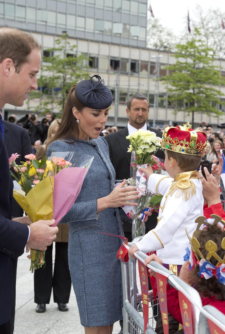 When She Gladly Accepted Flowers From This Little King