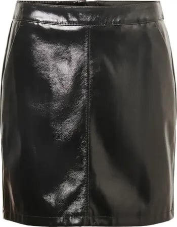 Luxe (Faux) Leather: VERO MODA High Waist Faux Leather Skirt