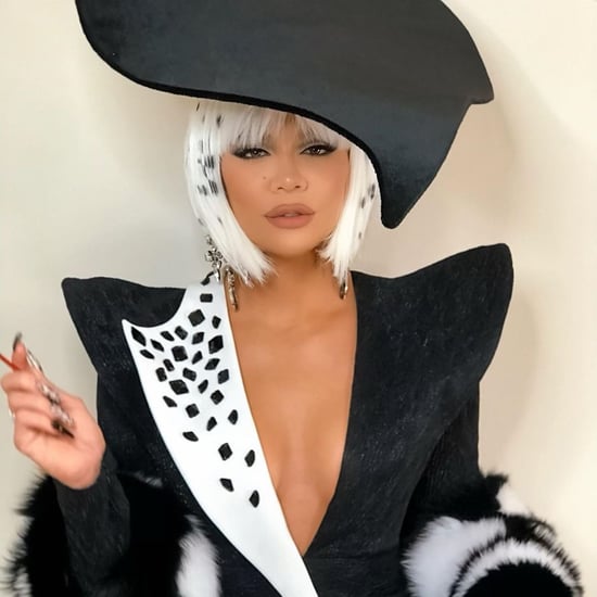 Khloé Kardashian's Cruella de Vil Halloween Nail Art