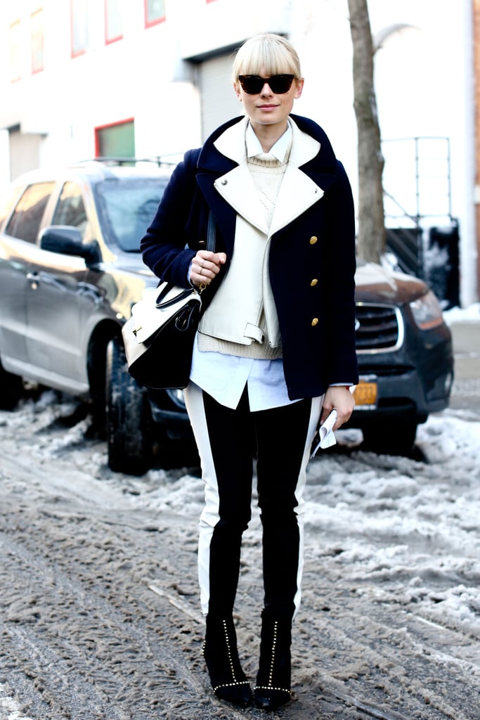 This moto-jacket-meets-pea-coat made for a layered-up kind of cool.
This moto-jacket-meets-pea-coat made for a layered-up kind of cool.