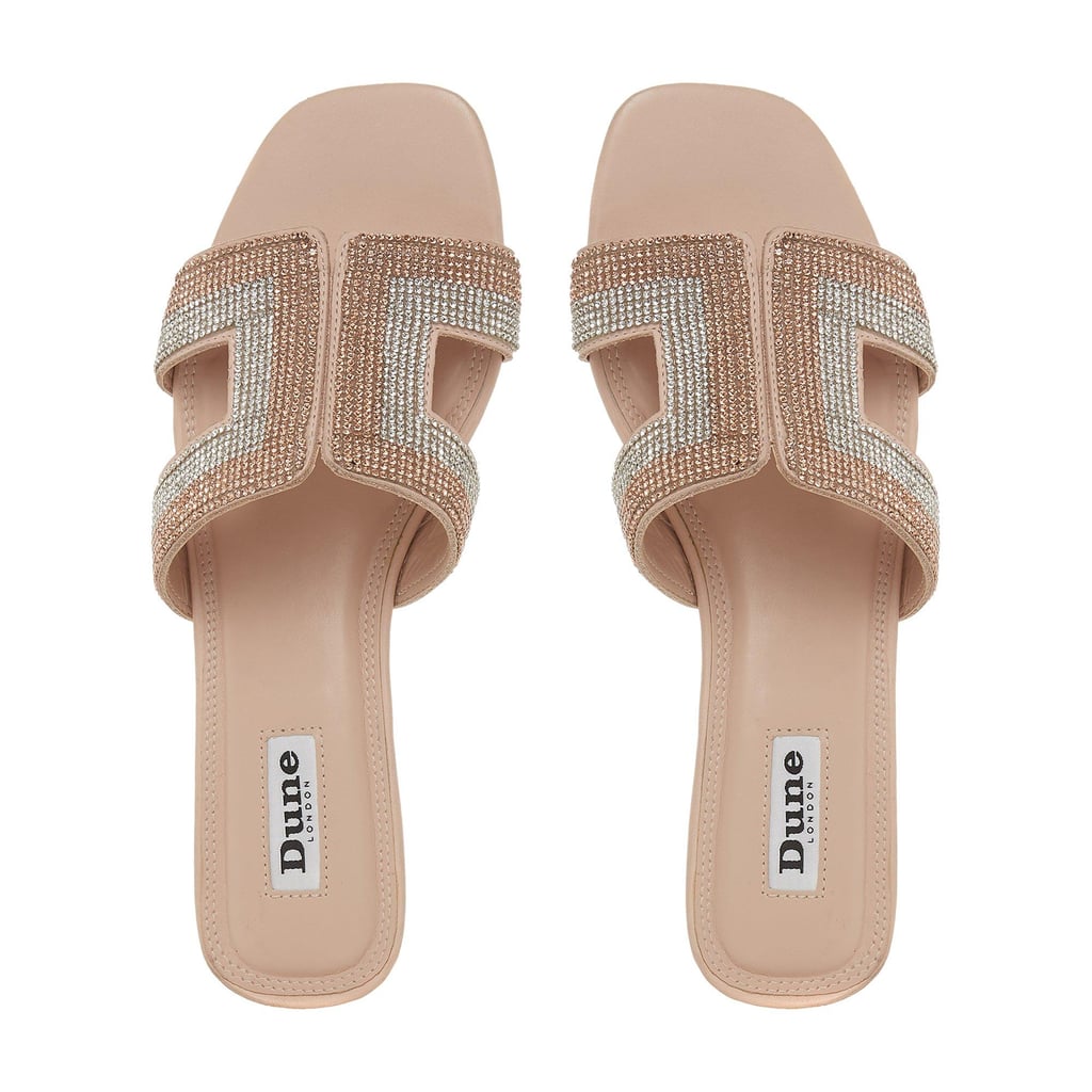 Dune Nadya Diamante Embellished Sliders