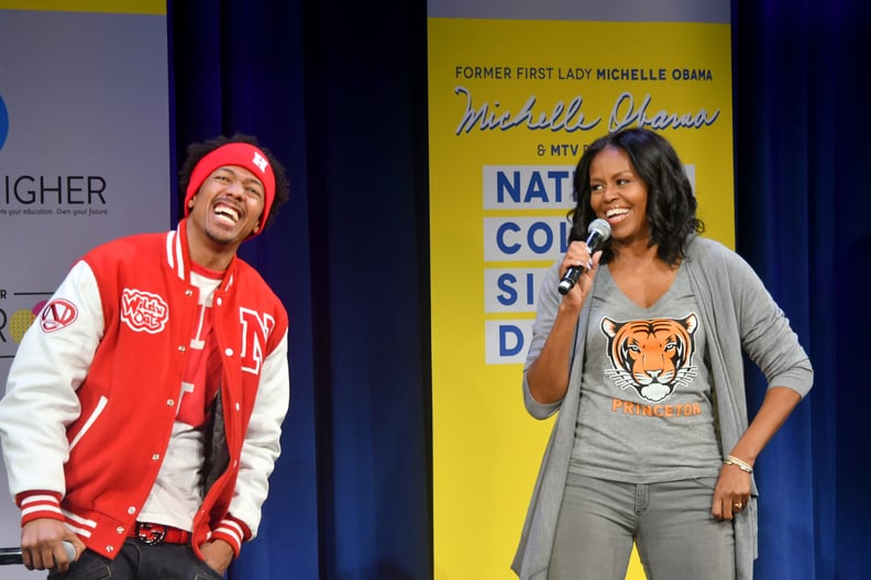 May 5: Michelle and Nick Cannon Join Forces For MTV'S College Signing Day in NYC