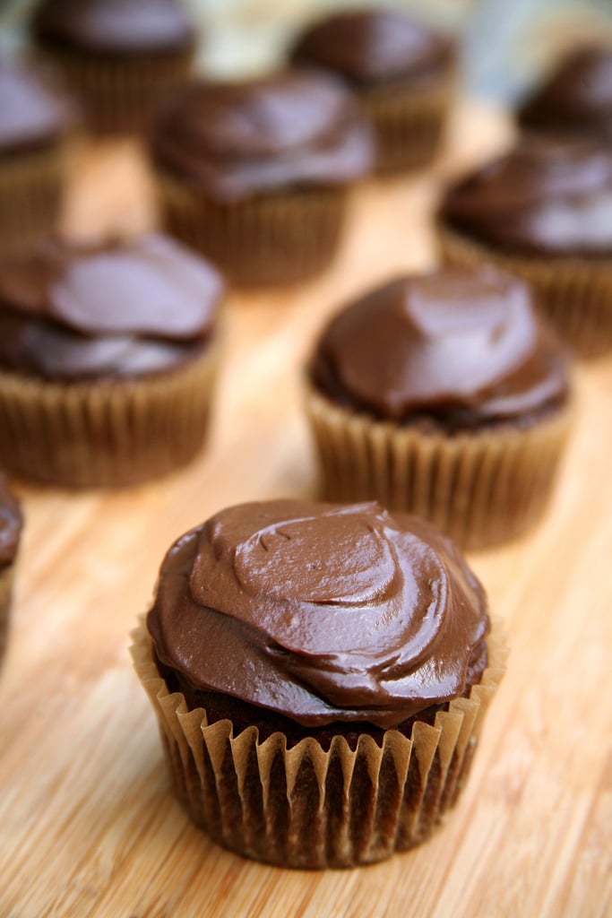 Chocolate Cupcakes With "Buttercream" Frosting