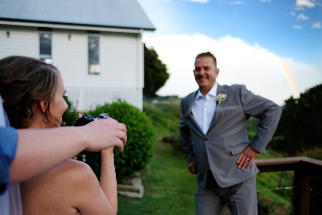 Groom Blindfolds Wedding Guests For Blind Wife