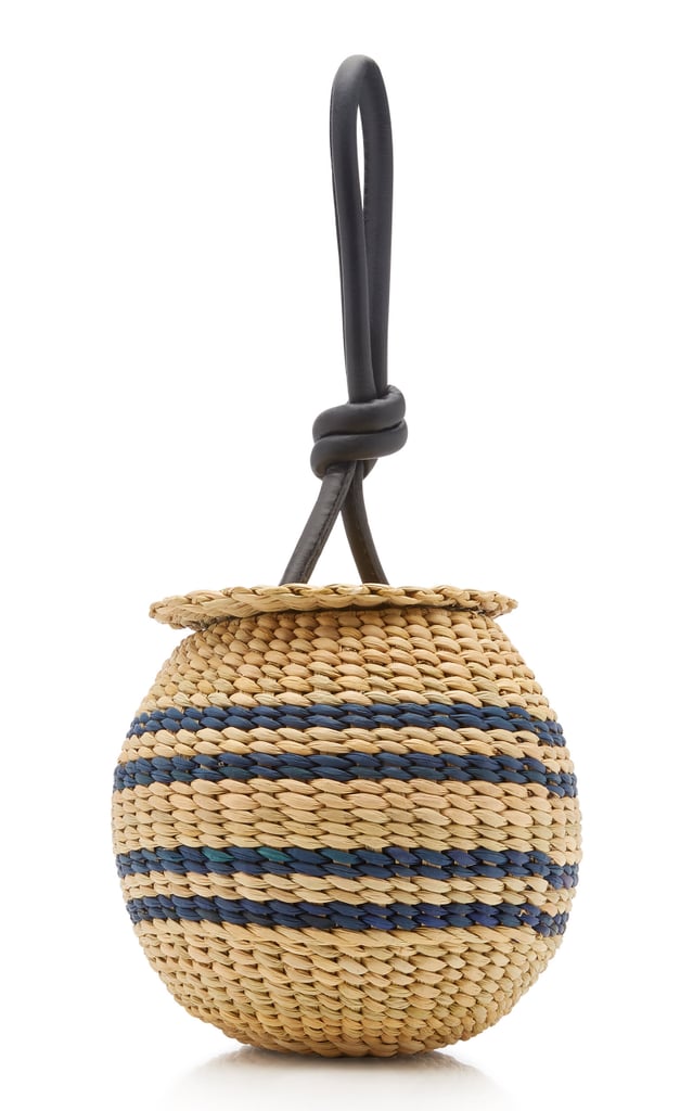 Poolside The Johnny Striped Straw Bag