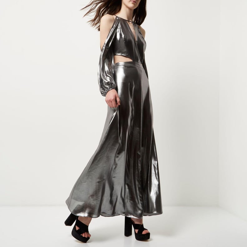 River Island Metallic Silver Dress