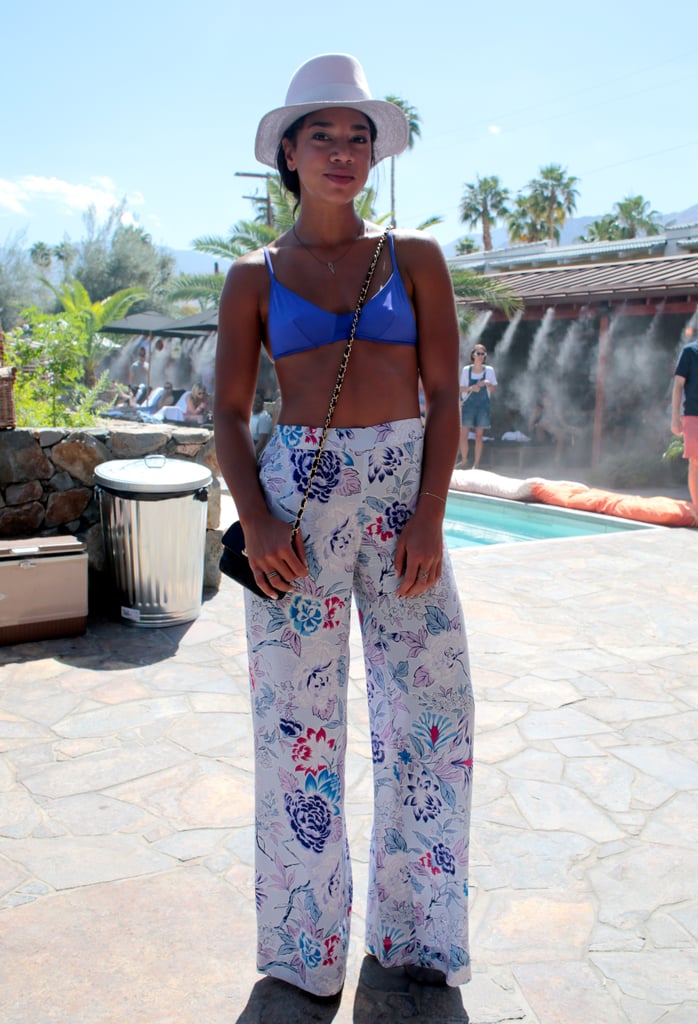 Hannah Bronfman bared her enviable abs in a bikini top and high-waisted pants while out at The Retreat at Sparrows Lodge.