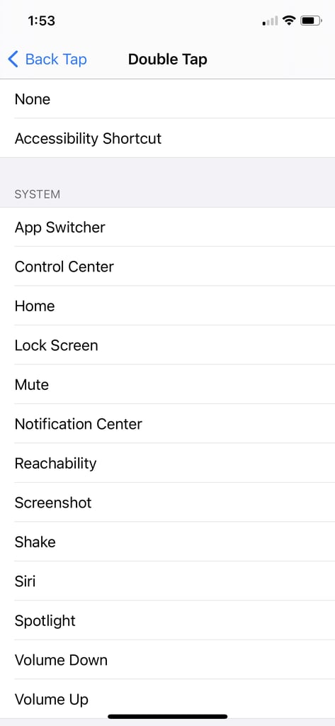 Set the Amount of Taps to Correspond With Different Actions, Including Screenshots