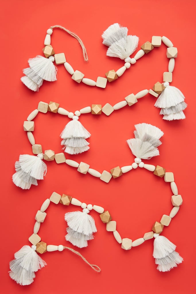 Tasseled Wooden Bead Garland