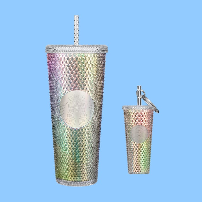 Starbucks Iridescent Bling Cold Cup and Keychain