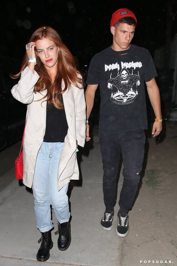 Riley Keough and boyfriend Ben Smith-Peterson went out at night.