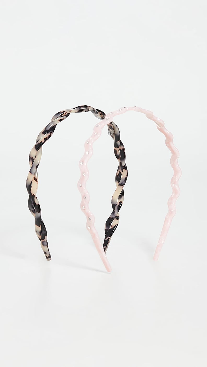 Loeffler Randall Twisted and Rickrack Headband (Set of 2)