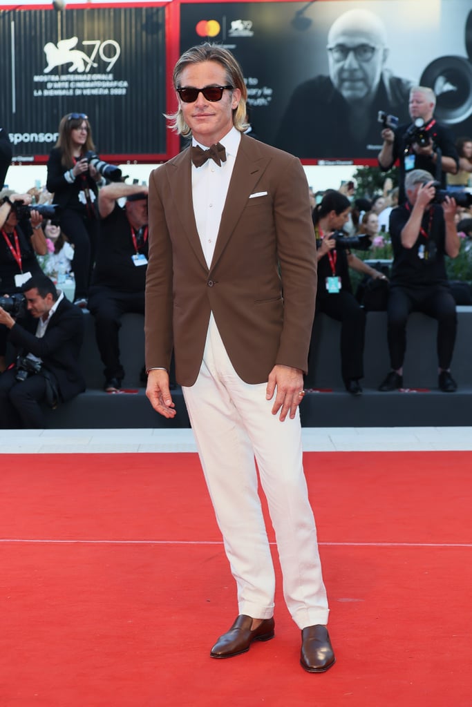 克里斯·派恩在《别担心，亲爱的》威尼斯电影节红毯上