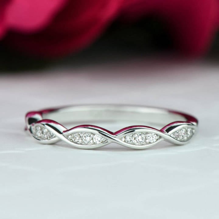 Swirl Art Deco Engagement Ring