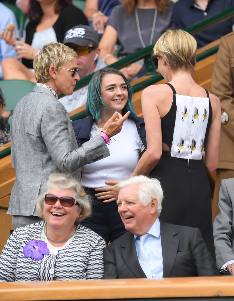 Ellen DeGeneres and Portia de Rossi at Wimbledon July 2016