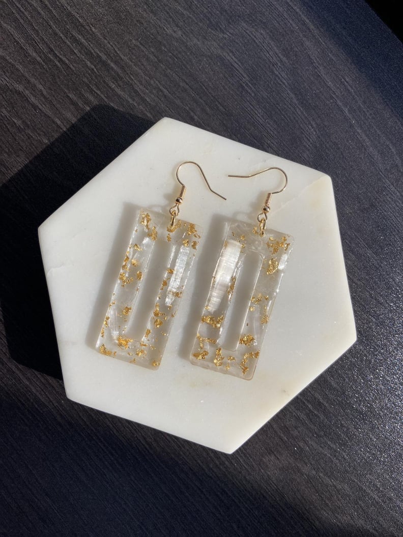 Catch the Light: Muddy Indigo Selenite Light Catchers Earrings