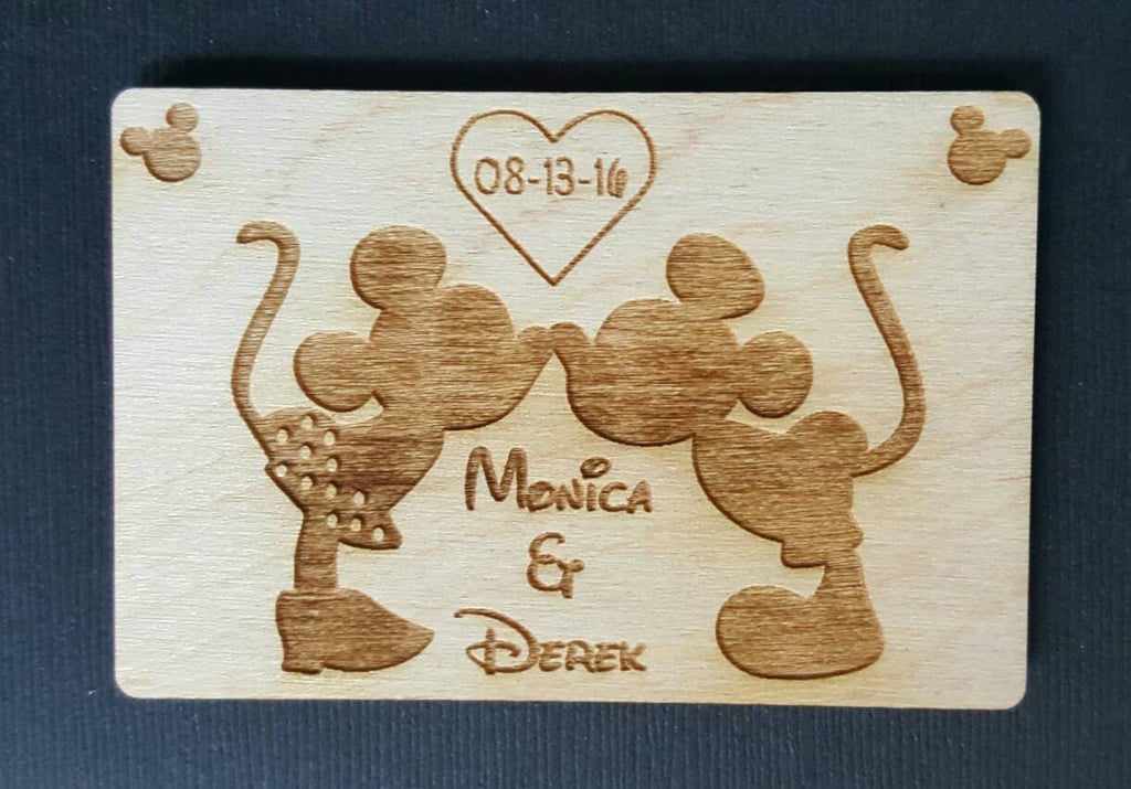 Mickey and Minnie Mouse Wedding Favor Magnets
