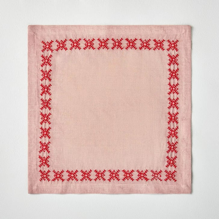Embroidered Snowflake Border Cocktail Napkin Target's New Hearth and Hand Holiday Collection