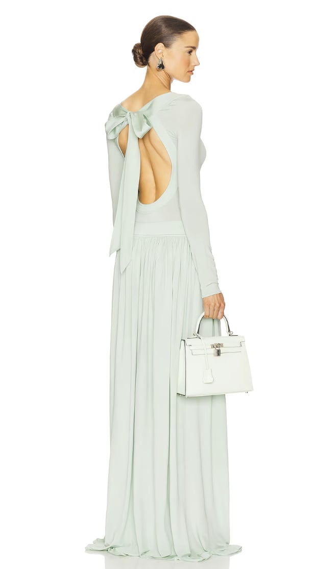 salad dressing recipes for green salads Mint Green Cowl Neck Ruched Slit Sheath Chiffon Bridesmaid Dress main image 1