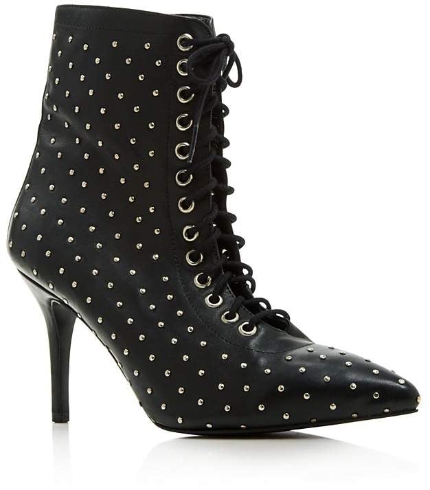 Archive Women's Delancey Leather Studded Lace Up Booties