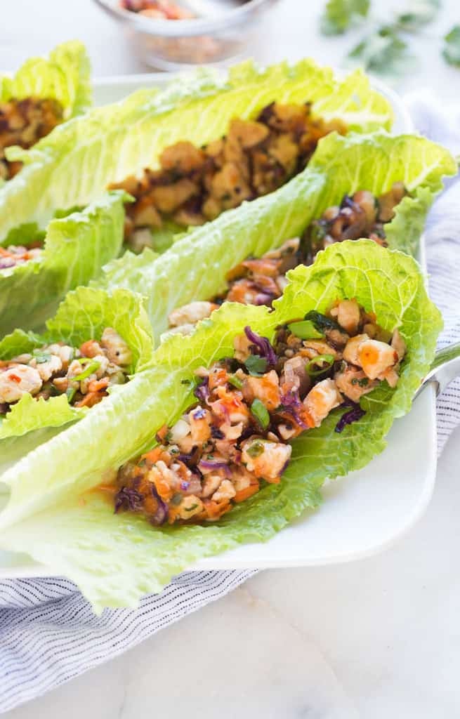 Thai Chicken Lettuce Wraps