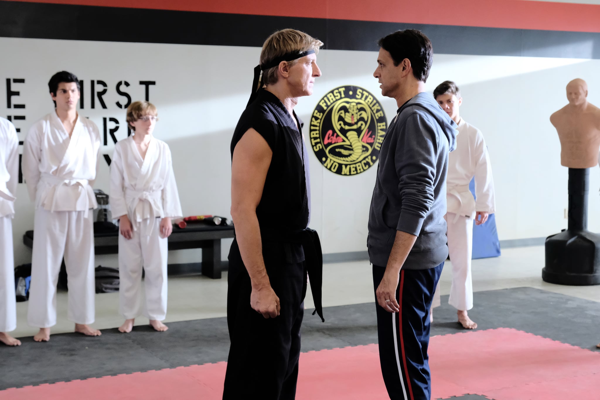 COBRA KAI, from left: William Zabka, Ralph Macchio, (Season 2, ep. 205, aired April 24, 2019). photo: Guy D'Alema / YouTube Red/courtesy Everett Collection