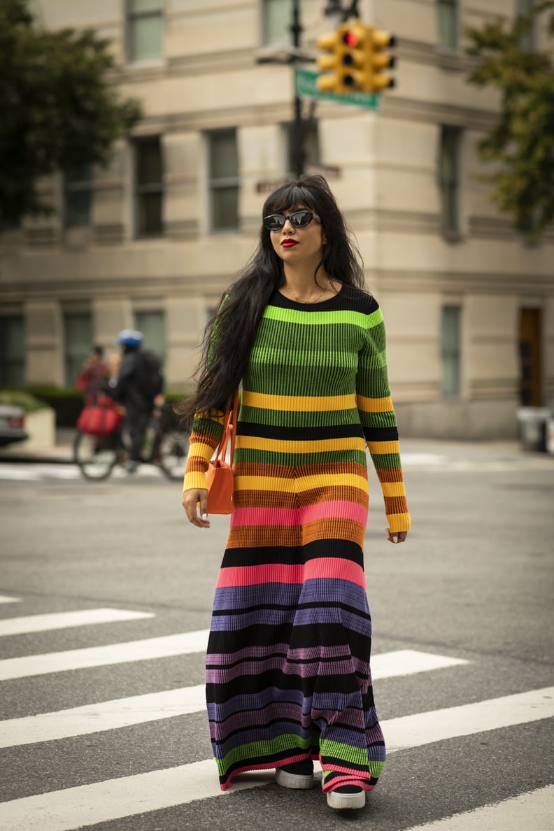 Look Back at NYFW Spring 2023 Fashion Week Street Style: Rainbow Knits