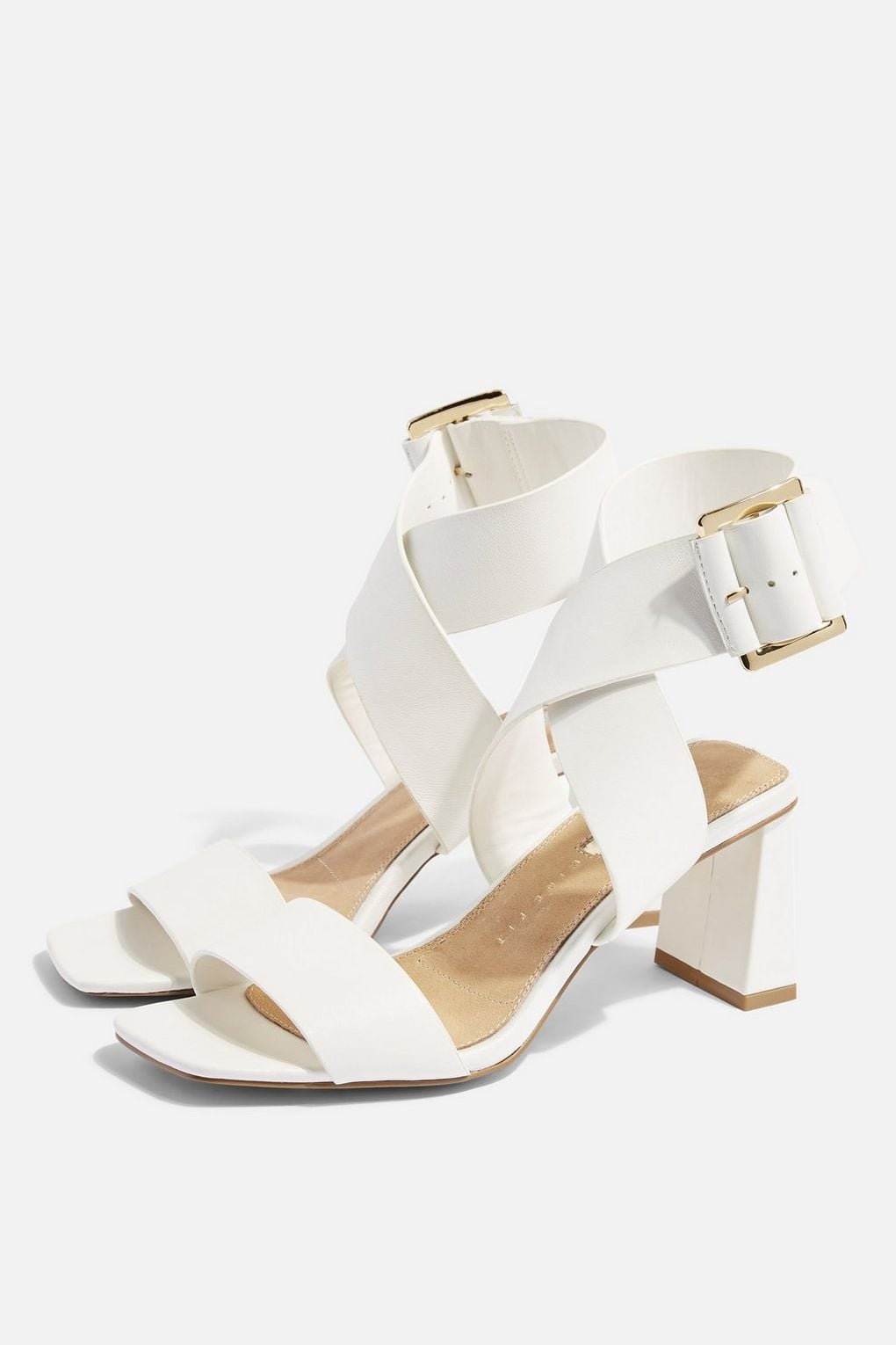 Topshop Natalia White Buckle Sandals These 13 Gorgeous Heels