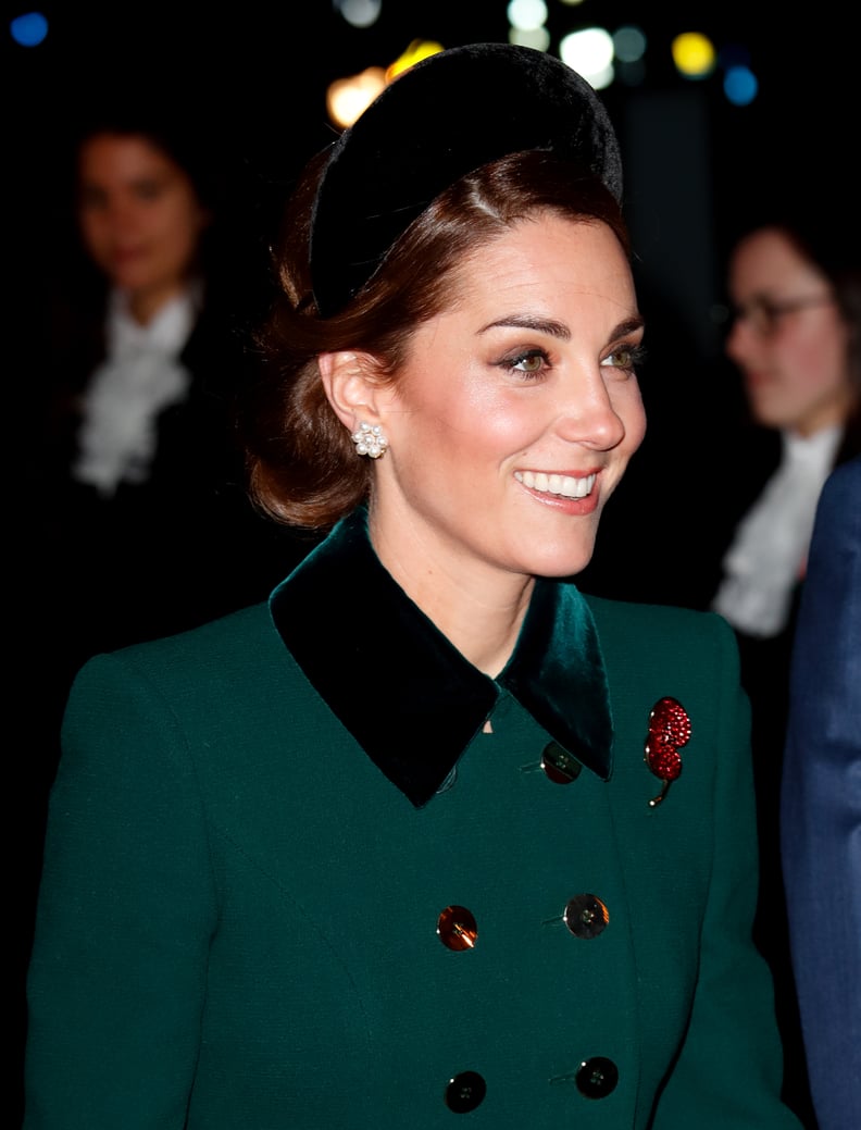 Kate Middleton at Armistice Day Service at Westminster Abbey in 2018