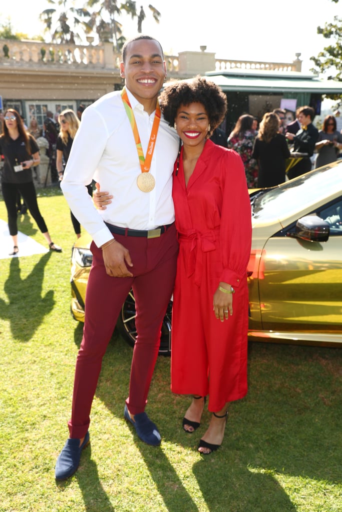 Roderick Townsend and Tynita Butts at the 2020 Gold Meets Golden Party in LA