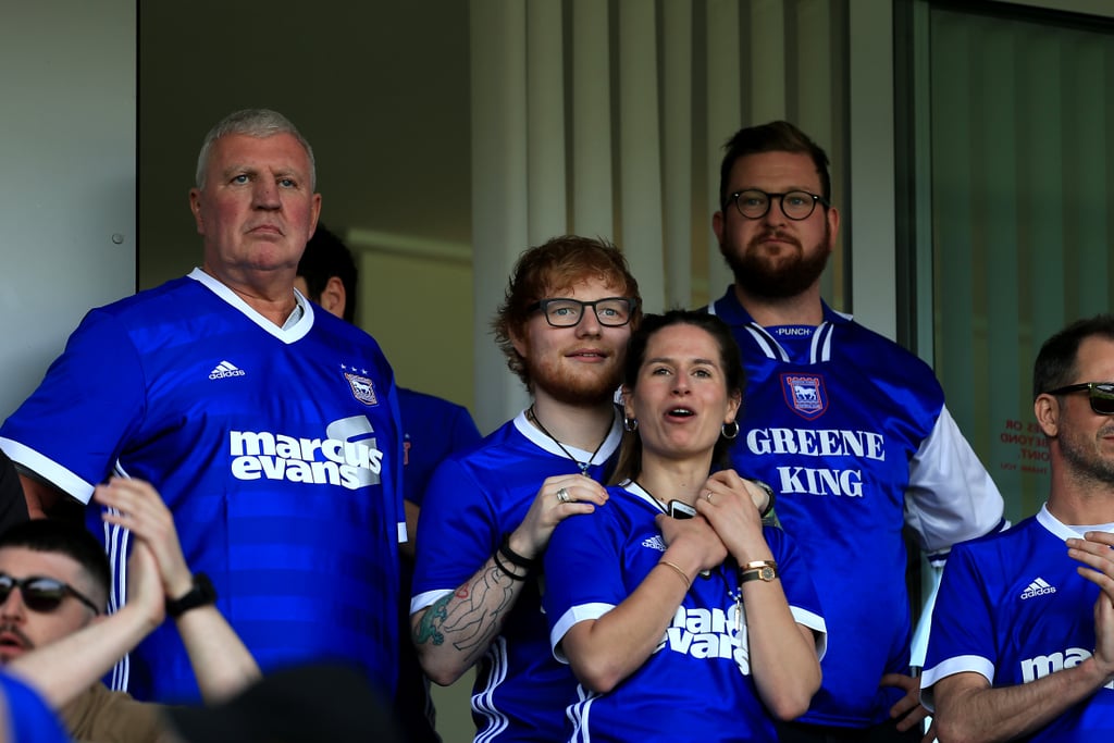 Ed Sheeran and Cherry Seaborn at Sky Bet Championship Match