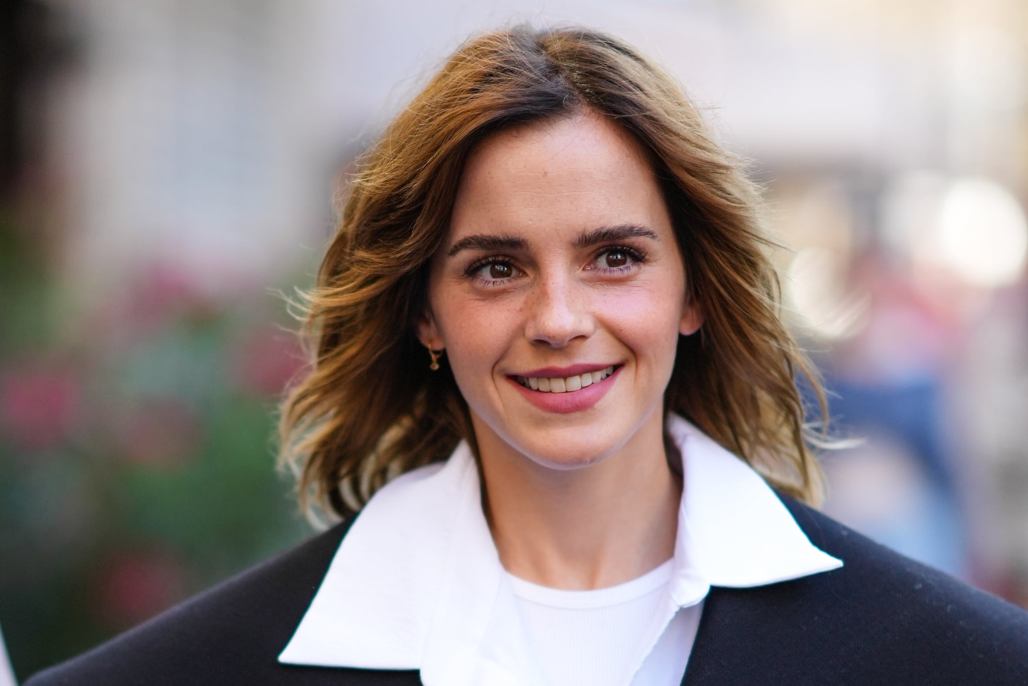 Emma Watson at the the Schiaparelli show during Paris Fashion Week 2022