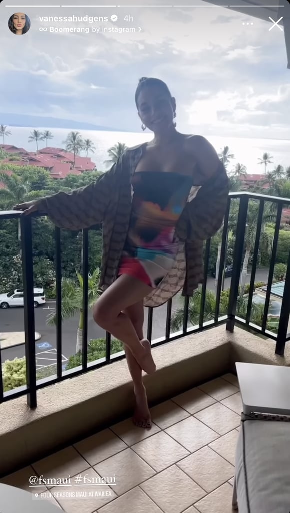 Vanessa Hudgens's Geometric-Print Bikini in Maui