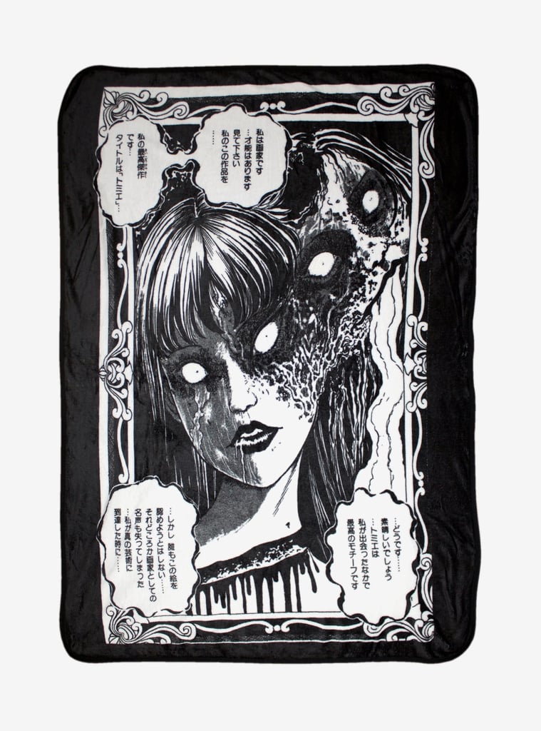 Junji Ito Tomie's True Beauty Throw Blanket Hot Topic Halloween Home