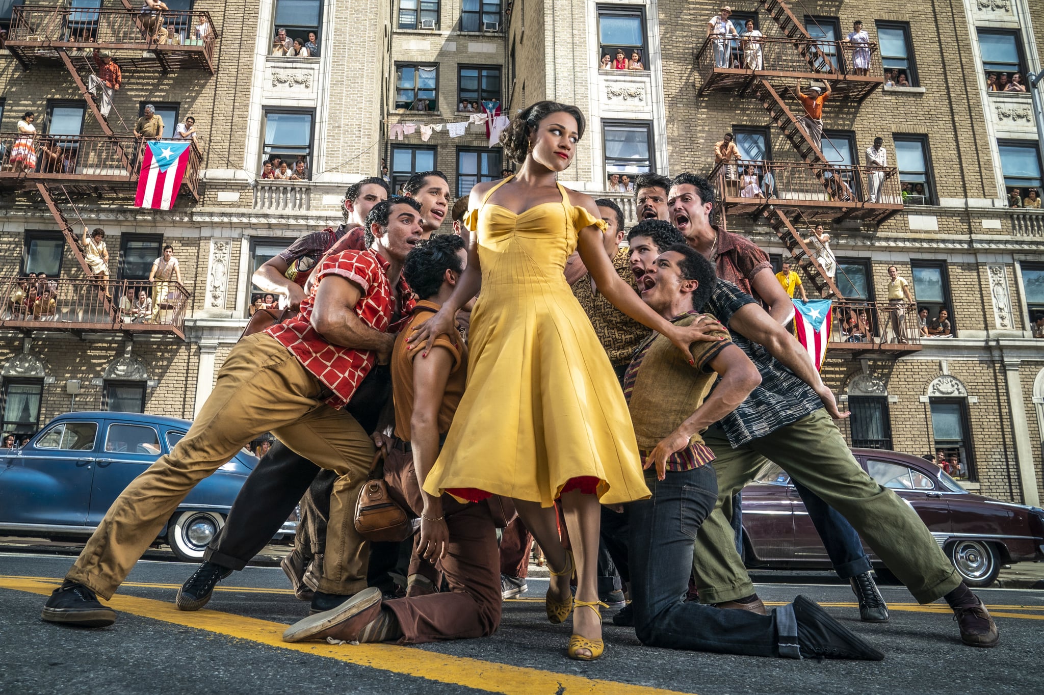 Ariana DeBose as Anita in 20th Century Studios' WEST SIDE STORY. Photo by Niko Tavernise. © 2021 20th Century Studios. All Rights Reserved.