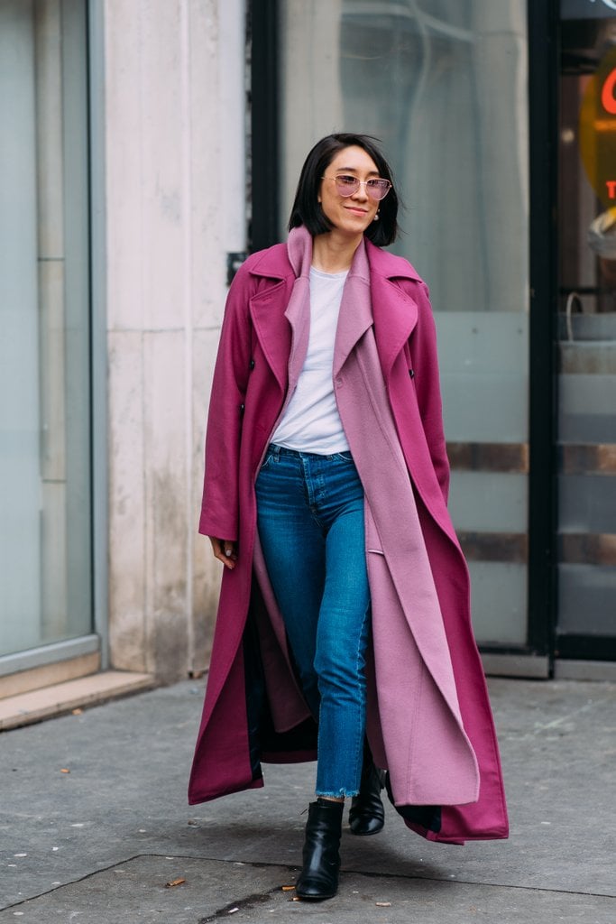 Eva Chen doubled up on girly pink coats. | Best Street Style Fashion ...