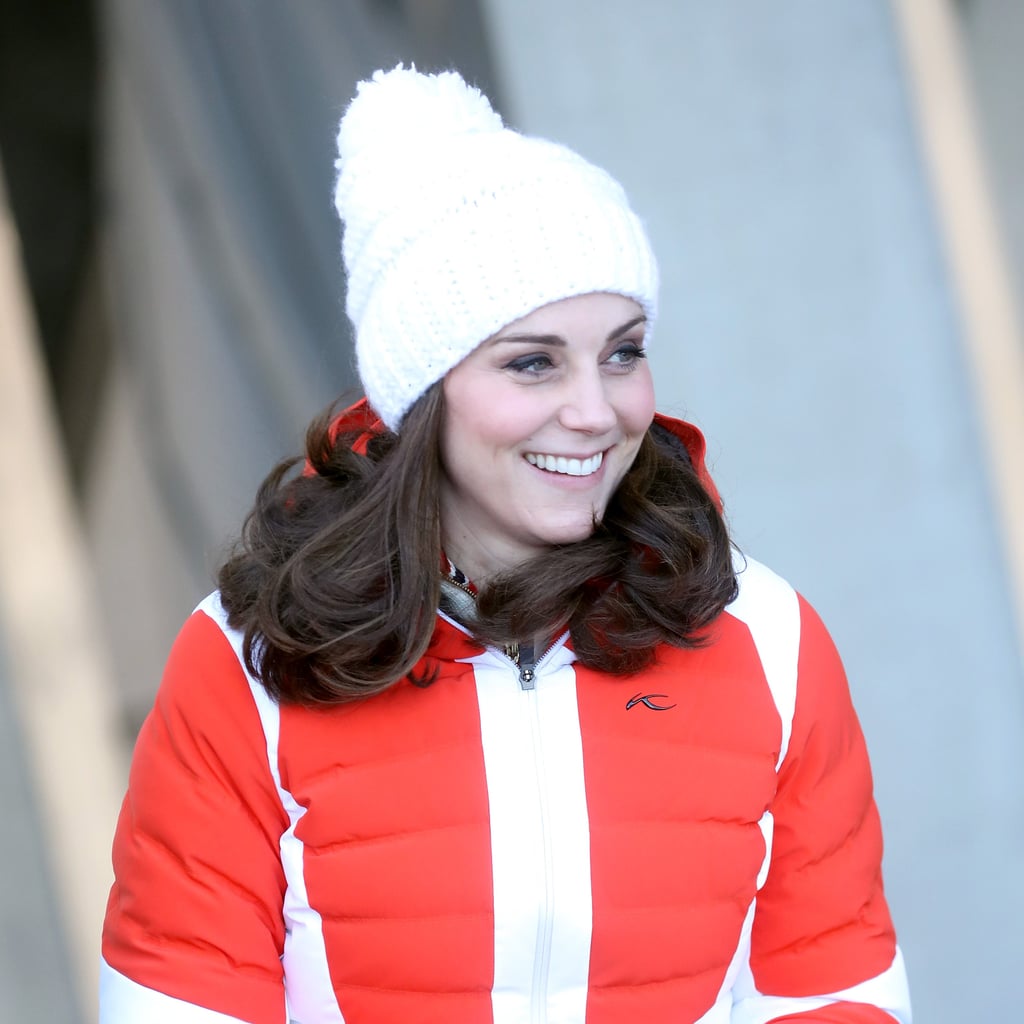 Kate Middleton S Red And White Coat In Norway Popsugar Fashion