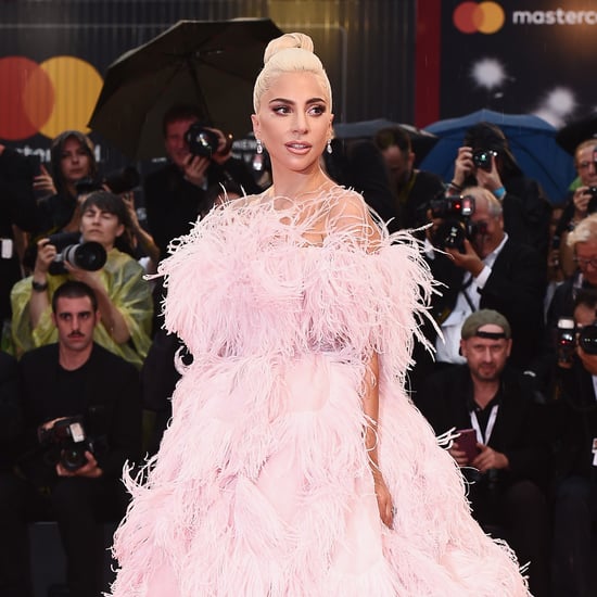 Lady Gaga Pink Valentino Dress at Venice Film Festival