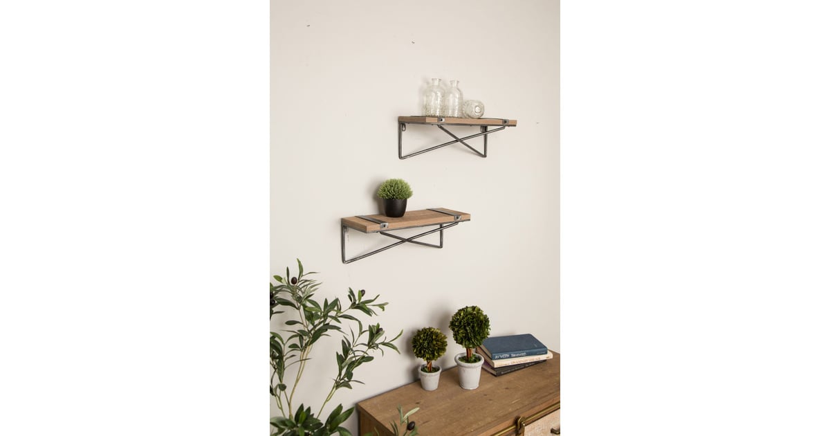Rustic Farmhouse Metal Wooden Wall Shelves Best Organisation Products