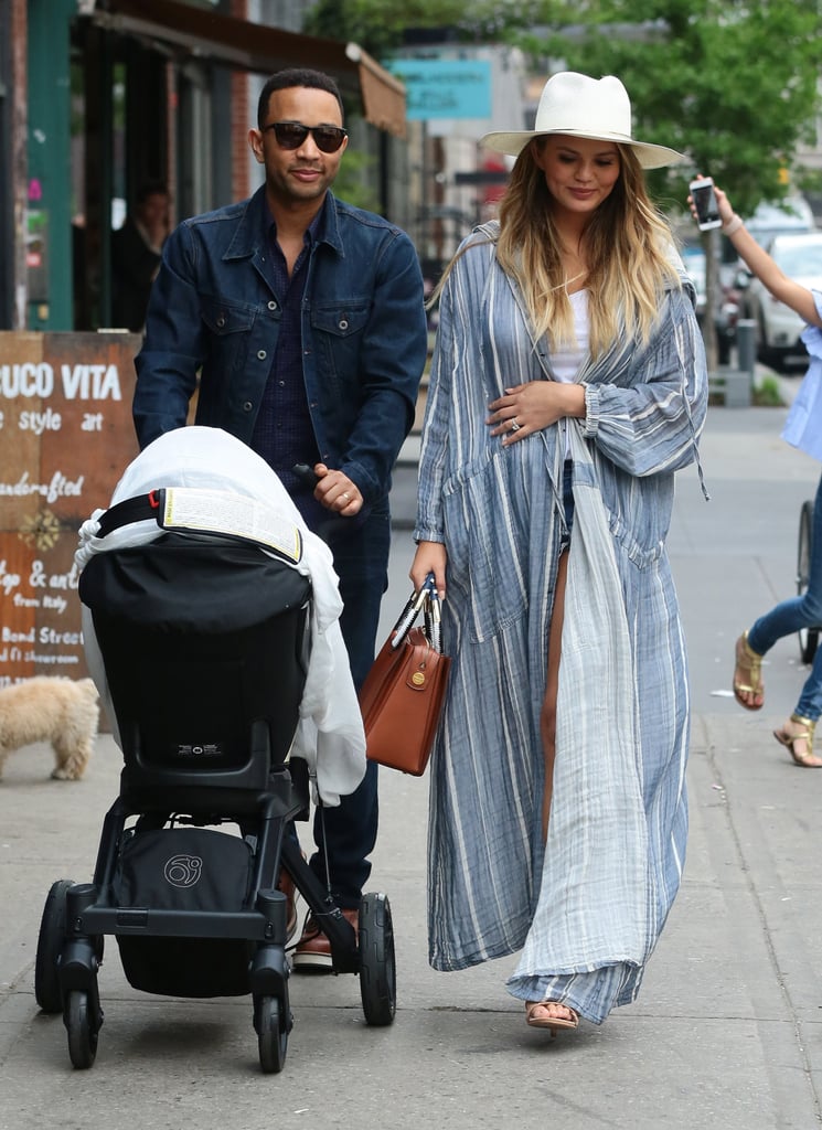 Chrissy Teigen and John Legend Out With Baby Luna May 2016