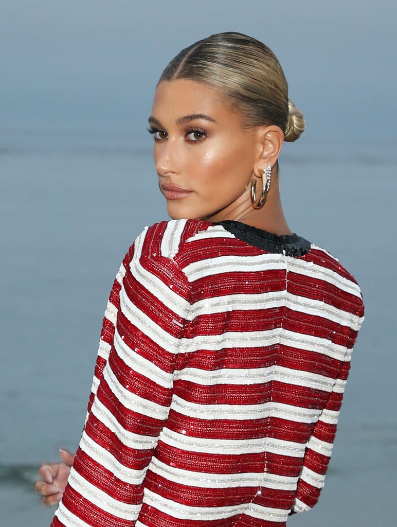 Hailey Baldwin Tries the "Gray Space" Nail Polish Trend