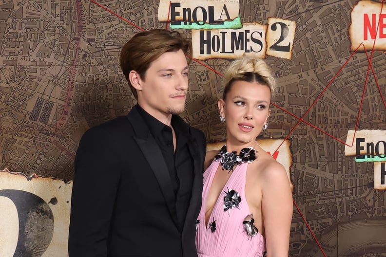 NEW YORK, NEW YORK - OCTOBER 27: Jake Bongiovi and Millie Bobby Brown attend the world premiere of Netflix's 