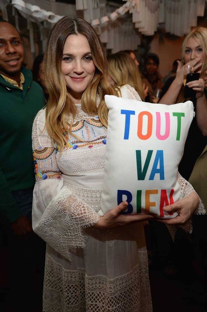 Drew Barrymore Christmas Card With Daughters 2015