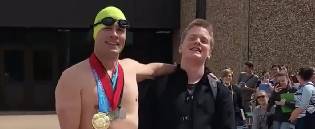 Dad Picks Up His Teen From School in a Speedo