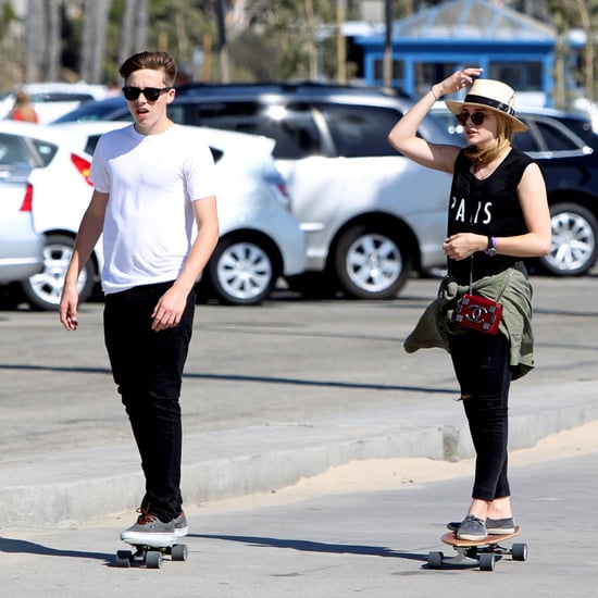 Brooklyn Beckham and Chloe Moretz Skateboarding in LA