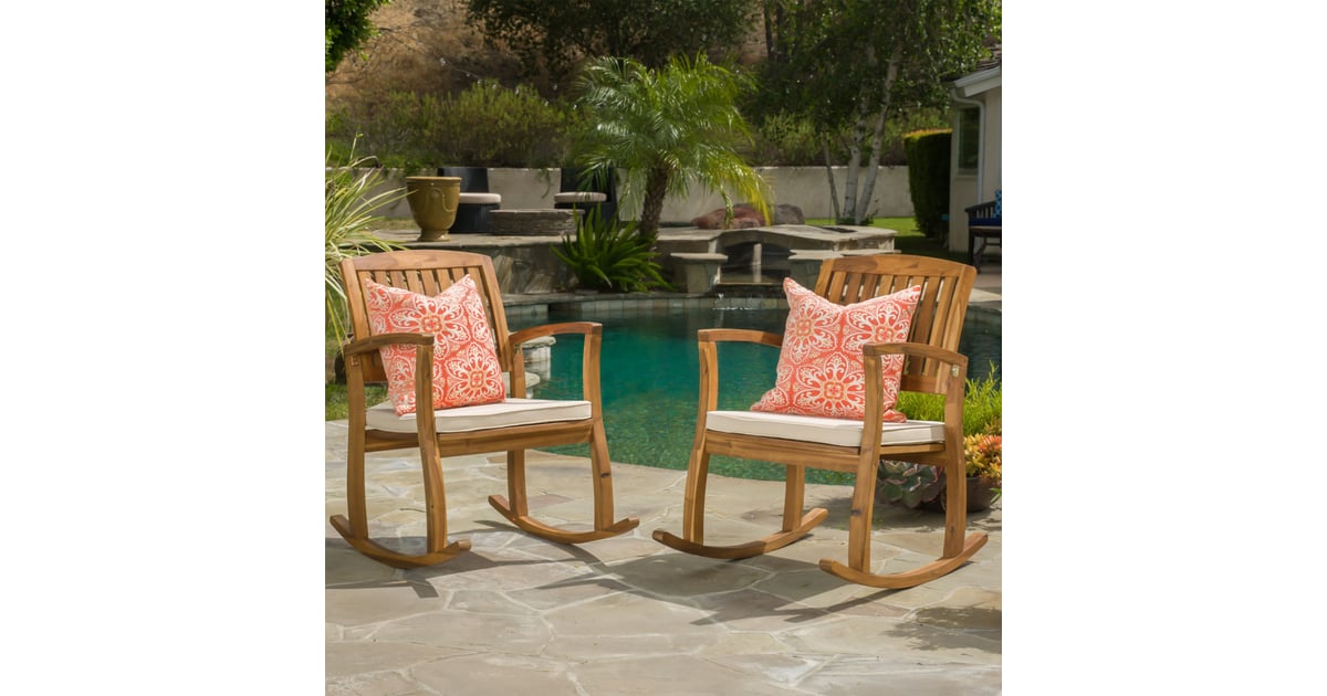 Coyne acacia shop rocking chair