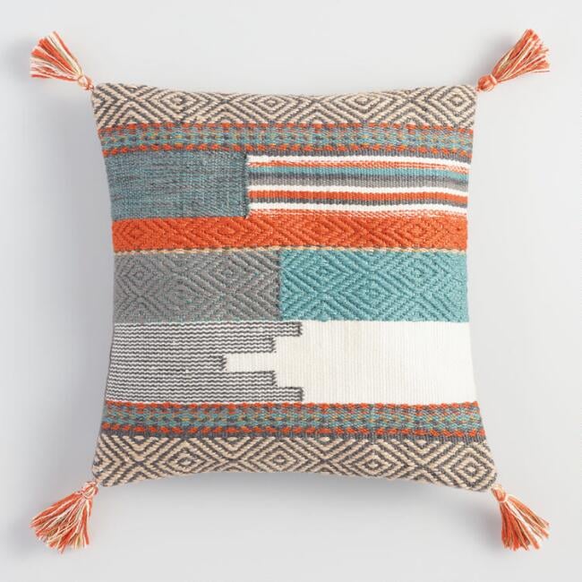 Desert Tapestry Woven Indoor Outdoor Throw Pillow