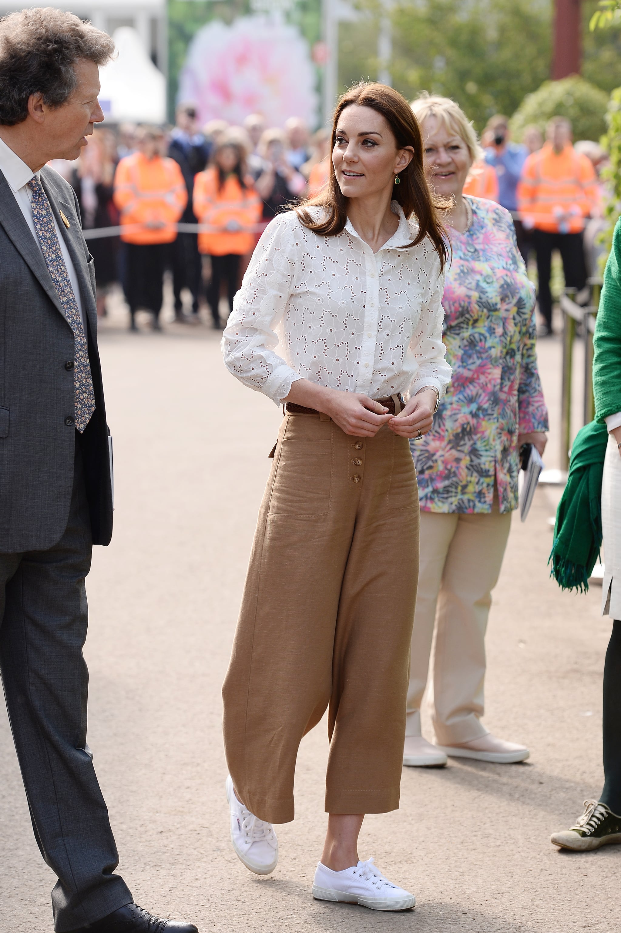 Kate Middleton returns to work in wide-leg trousers and blazer