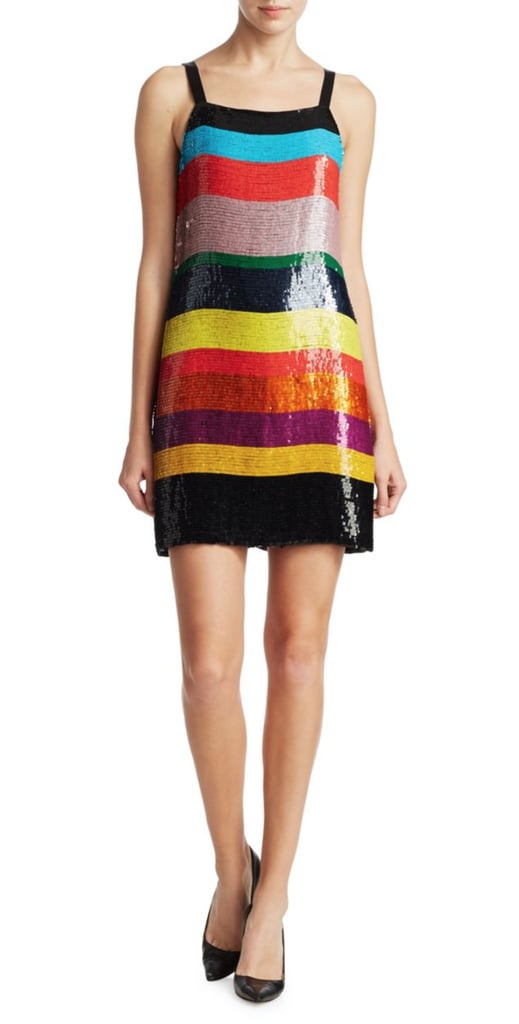 Alice + Olivia Bridget Striped Sequin Dress